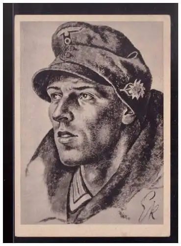 [Propagandapostkarte] DT-Reich (023402) Propagandakarte Kriegsberichter Kretschmann, ungebraucht. 