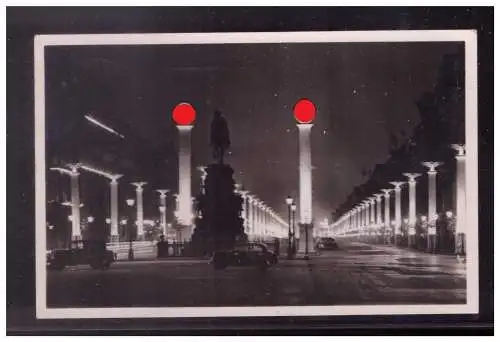 [Propagandapostkarte] Dt- Reich (023445) Propaganda AK Berlin bei Nacht, unter den Linden im Festschmuck, gelaufen Berlin 24.2.1941. 