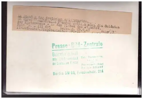 Dt- Reich (023449) Propaganda Presse Foto Im Schutze der deutschen Kriegsmarine Größe 13 x 18 cm