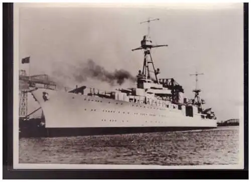 Dt- Reich (023450) Propaganda Presse Foto Ein USA Kreuzer vom Typ "Augusta" versenkt Größe 13 x 18 cm