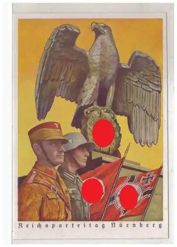[Propagandapostkarte] Dt- Reich (W002524) Propaganda ausgefallenen Reichsparteitag Nürnberg 1939, RS Tapetenpapier, ungebraucht. 