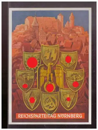 [Propagandapostkarte] Dt- Reich (W00263) Propaganda Hoffmannkarte Reichsparteitag Nürnberg 1938, Blanco gest. mit Befreiungsstempel BM Asch. 