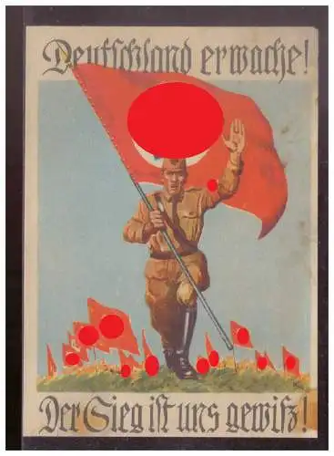[Propagandapostkarte] Dt- Reich (W00274) Propagandakarte, Deutschland erwache, Der Sieg ist uns gewiess, ungebraucht, die Karte ist 2.Wahl. 