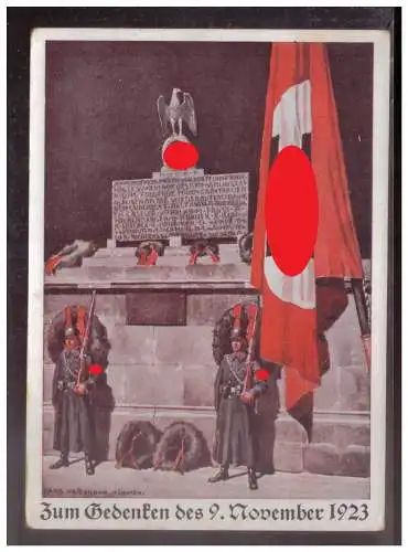 [Propagandapostkarte] DT- Reich (W00282) Propagandakarte Zum Gedenken des 9.November 1923, ungebraucht. 