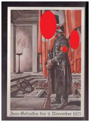 [Propagandapostkarte] DT- Reich (W00283) Propagandakarte Zum Gedenken des 9.November 1923, blaco gest. mit SST Der ewige Jude 1937. 