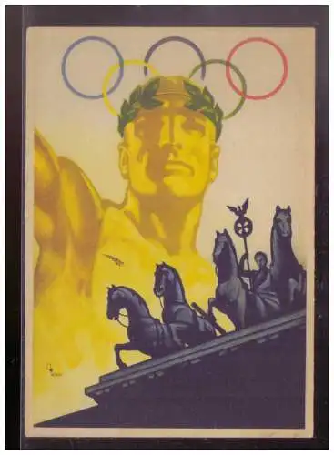 [Propagandapostkarte] DT- Reich (W00287) Propagandakarte Olympiade Berlin 1936, ungebraucht. 