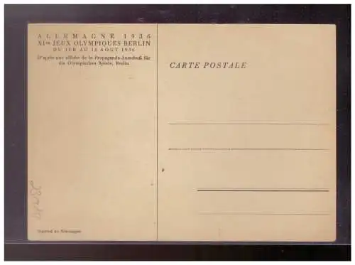 [Propagandapostkarte] DT- Reich (W00287) Propagandakarte Olympiade Berlin 1936, ungebraucht. 