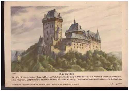 Dt.- Reich (023495) VDA Blatt Burg Karlstein, Bild 29 August 1941