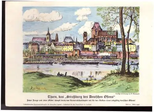 Dt.- Reich (023503) VDA Blatt Thorn, das Straßburg des Deutschen Ostens, Blatt 12 März 1940
