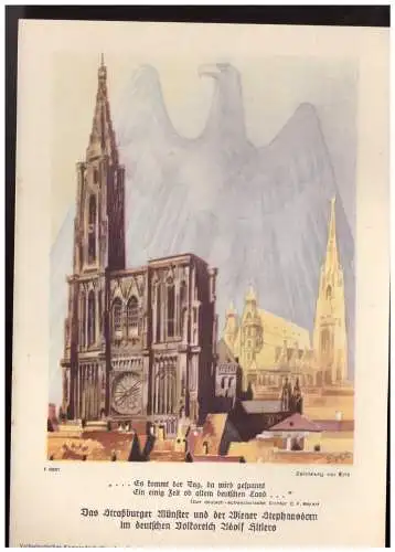 Dt.- Reich (023504) VDA Blatt Das Straßburger Münster und der Wiener Stephansdom im deutschen Volks, Blatt 18 Sept 1940