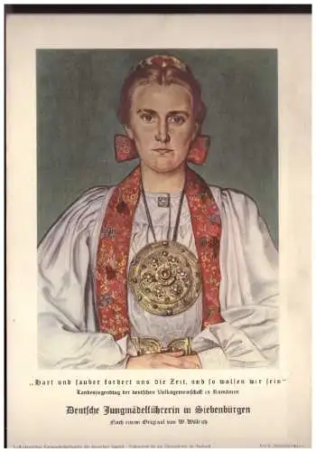 Dt.- Reich (023515) VDA Blatt Deutsche Jungmädelführerin in Siebenbürgen, Blatt 6 September 1940