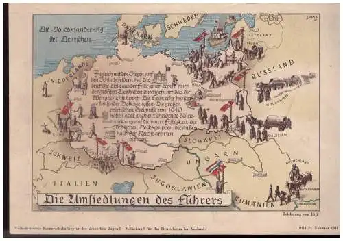 Dt.- Reich (023519) VDA Blatt Die Umsiedlungen des Führers, Blatt 23 Februar 1941