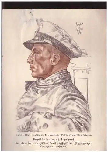 Dt.- Reich (023526) VDA Blatt Kapitänleutnant Schuhart, Blatt 10 Januar 1940, 2. Wahl