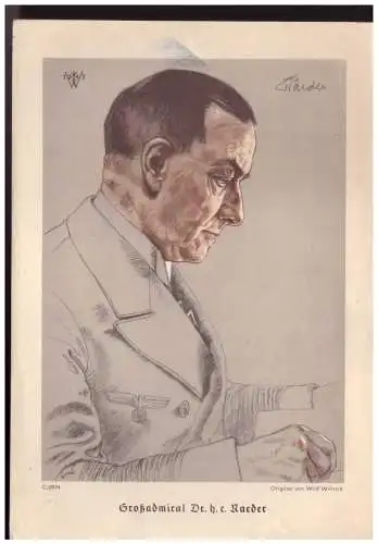 Dt.- Reich (023529) VDA Blatt Großadmiral Dr.h.r. Raeder, Blatt 26 Mai 1941, 2. Wahl