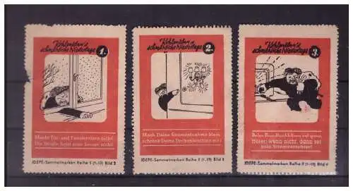 Dt- Reich (023579) Vignetten 6 Stück von 12, Kohlenklau