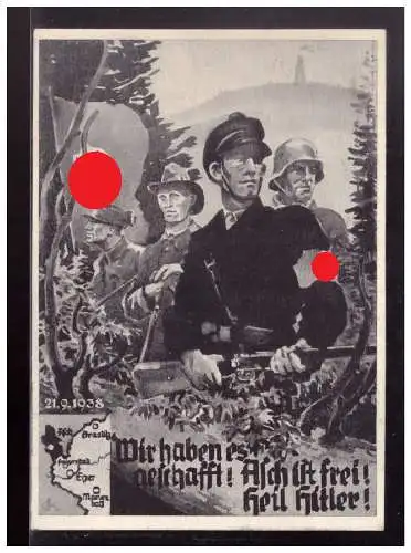 Bes. 2. Wk. Böhmen/M.  Rundstempel (Datum und/oder Ort klar)