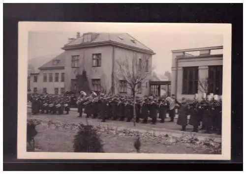 [Propagandapostkarte] Dt- Reich (023985) Propaganda Fotokarte Kapelle und Reichsarbeitsdienst wo unbekannt, ungebraucht. 