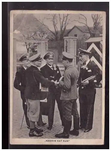 [Propagandapostkarte] Dt- Reich (023988) Propagandakarte Reserve hat Ruh, gelaufen Soborten 1940. 