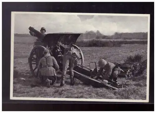 [Propagandapostkarte] Dt- Reich (023990) Propagandakarte Unser Reichsheer Feldartillerie, gelaufen mit Feldpost Allenstein 6.12.1939. 