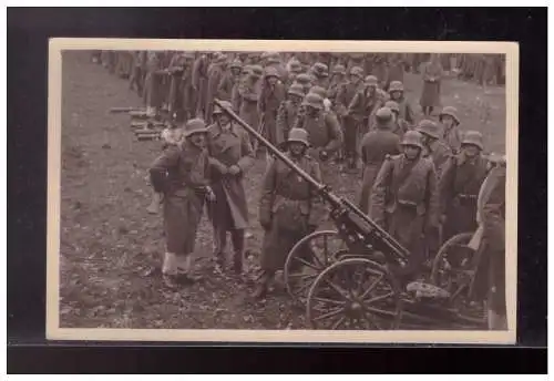 [Propagandapostkarte] Dt- Reich (023995) Propagandakarte Soldaten mit Geschütz, ungebraucht. 