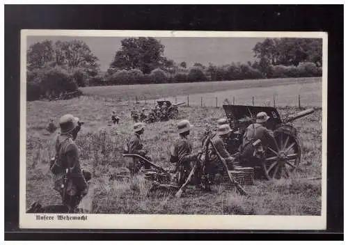 [Propagandapostkarte] Dt- Reich (023999) Propagandakarte Unsere Wehrmacht, Geschütze Feuerbereit, gelaufen Feldpost 1942. 