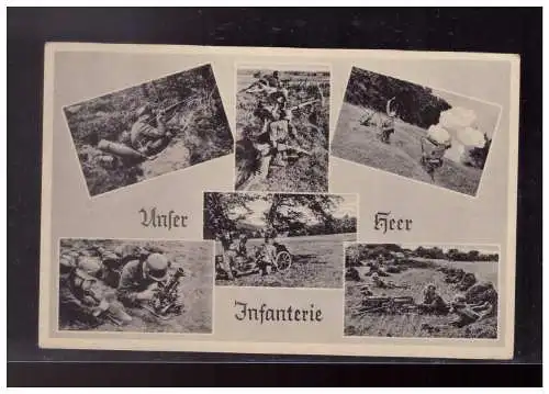 [Propagandapostkarte] Dt- Reich (024002) Propaganda Mehrfelderkarte Unser Heer Infanterie, gelaufen mit Feldpost Gumbinnen am 23.11.1940. 