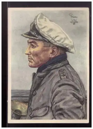 [Propagandapostkarte] Dt.- Reich (024103) Propagandakarte VDA W,Willrich Kapitänleutnant Priem, Sieger von Scapa Flow , ungebraucht. 