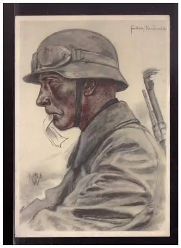 [Propagandapostkarte] Dt-Reich (024106) Propagandakarte, VDA W.Willrich, Kradmelder einer Panzer-Vorausabteilung, beschrieben ungelaufen. 