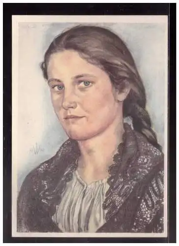 [Propagandapostkarte] Dt.- Reich (024107) Propagandakarte VDA W,Willrich Mädchen aus Besarabien, beschrieben ungebraucht. 