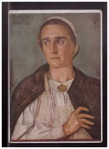 [Propagandapostkarte] Dt-Reich (024109) Propagandakarte VDA, Willrich, Führerin der deutschen Frauen in Rumänien, gelaufen Feldpost 5.12.40. 