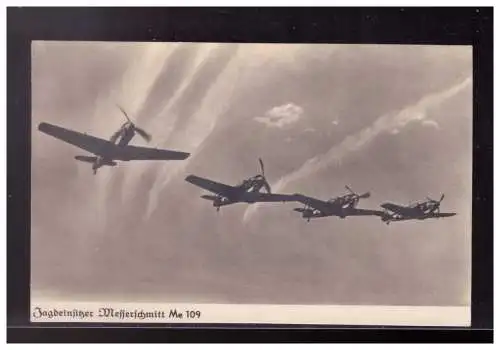 [Propagandapostkarte] Dt- Reich (024115) Propagandakarte Jagdeinsitzer Messerschmitt Me 109, ungebraucht. 