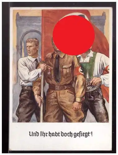 [Propagandapostkarte] DT- Reich (024123) Propagandaganzsache Fech PP127 C46, blanco gest mit SST München Hauptstadt der Bewegung am 9.11.1938. 