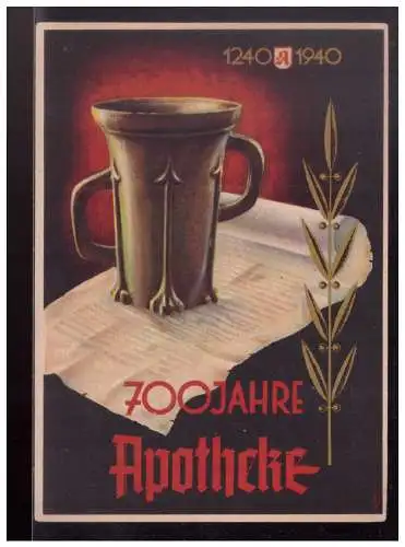 [Werbepostkarte] DT- Reich (024127) Werbepostkarte 700 Jahre Apotheke, ungebraucht. 
