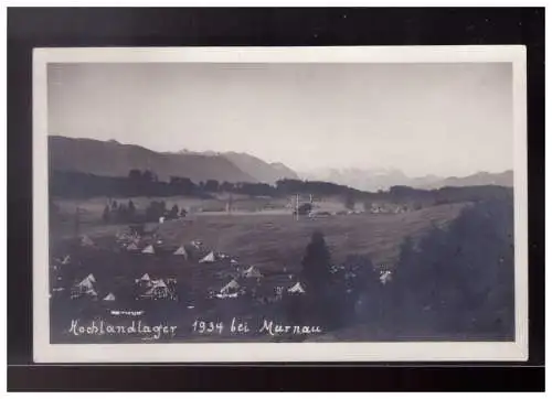 [Propagandapostkarte] Dt- Reich (024146) Propaganda AK Hochlandlager (HJ) 1934 bei Murnau , ungebraucht. 