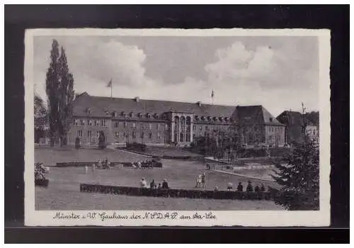 [Propagandapostkarte] Dt- Reich (024148) Propaganda AK Münster Gauhaus der NSDAP am Aa- See, gelaufen mit Feldpost 6.12.1939. 
