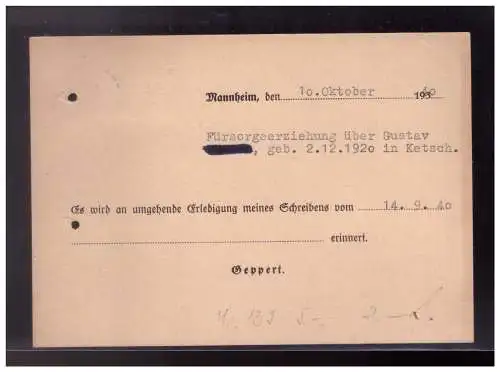 Deutsches Reich  Rundstempel (Datum und/oder Ort klar)