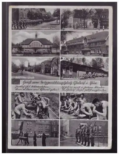 [Propagandapostkarte] DT- Reich (024185) Propaganda AK Mehrfelderkarte Truppenübungsplatz Ohrdruf in Thühringen gelaufen 1944. 