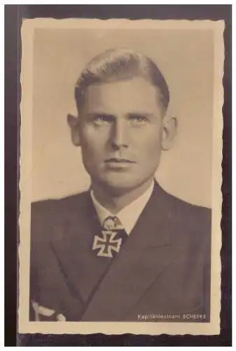 [Propagandapostkarte] Dt- Reich (024507) Propaganda Ritterkreuzträger Kapitänleutnant Schepke, ungebraucht, Hoffmannkarte 1513. 
