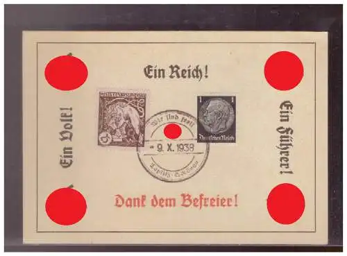 Bes. 2. Wk. Böhmen/M.  Rundstempel (Datum und/oder Ort klar)