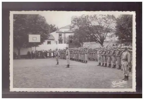 [Propagandapostkarte] AK (024522) Propagandakarte verm. Italien/ Spanien angetreten zum Appell, ungebraucht wo ist nicht bekannt. 