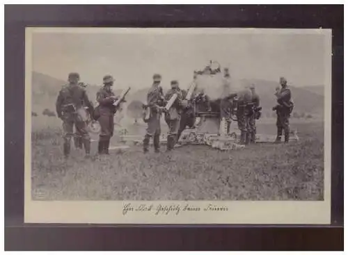 [Propagandapostkarte] Dt- Reich (024525) Propagandakarte Luftwaffe, Ein Flak- Geschütz beim Feuern, gelaufen mit FP am 21.4.1940. 