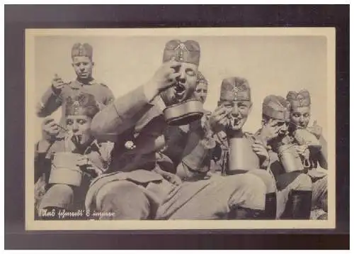 [Propagandapostkarte] Dt- Reich (024526) Propagandakarte Die Wehrmacht, Uns schmecks immer, gelaufen mit FP am 23.10.1940. 