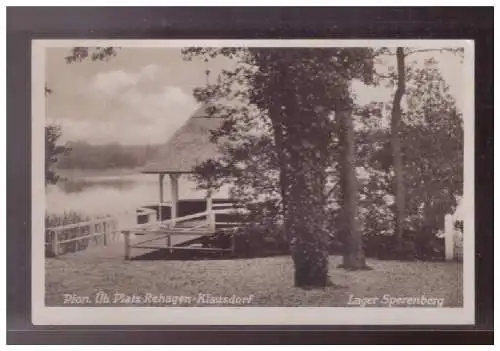 [Propagandapostkarte] Dt- Reich (024527) Propagandakarte Pion. Üb. Platz Rehagen - Klausdorf, Lager Spremberg, gel. mit FP am15.4.1940. 
