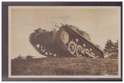 [Propagandapostkarte] Dt- Reich (024537) Propagandakarte Panzer im Gelände, gel. mit Postwerbestempel Erfurt 1935. 