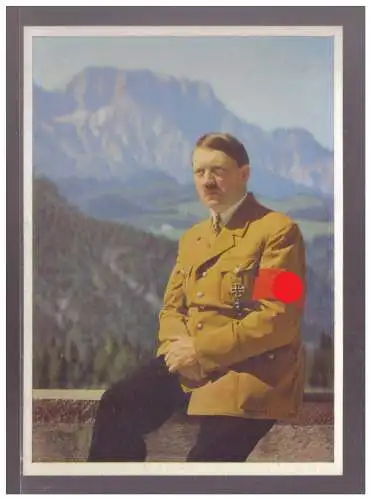 [Propagandapostkarte] DT- Reich (W00296) Propagandakarte A.Hitler am Obersalzberg, farbig Hoffmannkarte, ungebraucht. 