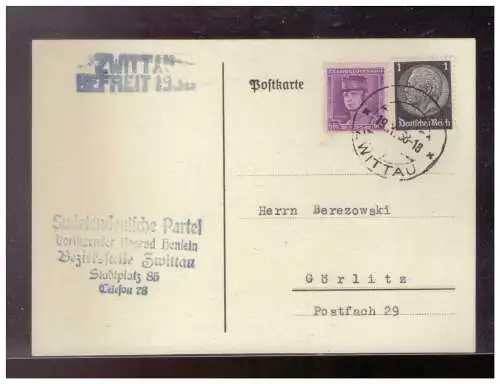 Bes. 2. Wk. Böhmen/M.  Rundstempel (Datum und/oder Ort klar)
