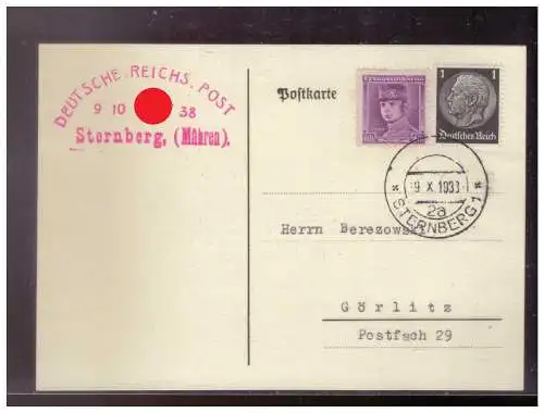 Bes. 2. Wk. Böhmen/M.  Rundstempel (Datum und/oder Ort klar)