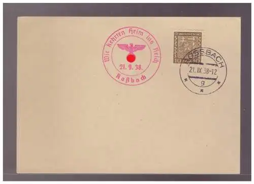 Bes. 2. Wk. Böhmen/M.  Rundstempel (Datum und/oder Ort klar)