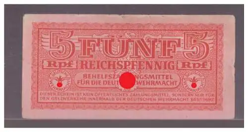 Dt-Reich (024583) 5 Reichspfennig, Behelfszahlungsmittel  für die Deutsche Wehrmacht