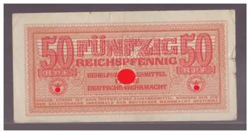 Dt-Reich (024584) 50 Reichspfennig, Behelfszahlungsmittel  für die Deutsche Wehrmacht
